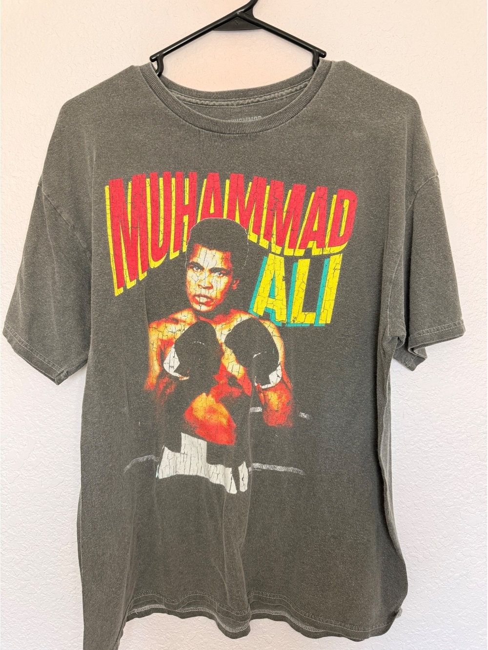 Muhammad Ali graphic T shirt faded black short sleeve vintage L